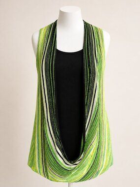 INC International Concepts Open Front Tunic w/att’d Tank Size XL EUC